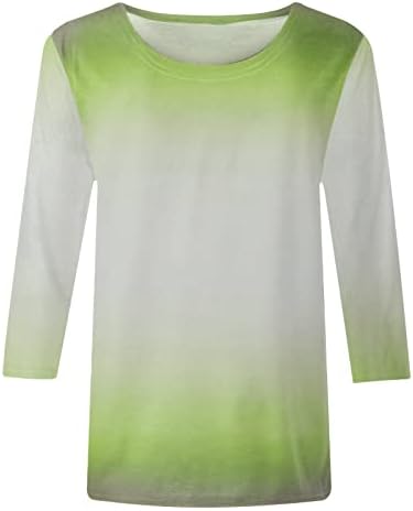 Kadın Üstleri 3/4 Kollu, sevimli Grafik Baskılı Üç Çeyrek Kollu O-Boyun Bluz Plaj Tunik Gömlek Kadınlar için