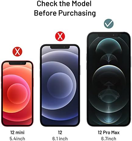 bersem [iPhone 12 PromaX ile Uyumlu 4'lü Paket Ekran Koruyucu [2'li Paket] Temperli Cam Ekran Koruyucu + [2'li Paket] Temperli
