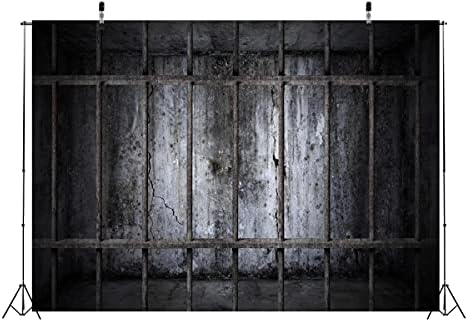 CORFOTO Kumaş 9x6ft Hapis Hücre Zemin Cezaevi Kafes Arka Plan Gangster Parti Süslemeleri Fotoğraf Sahne Bekarlığa Veda Salonu
