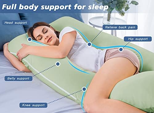 AngQı gebelik yastığı, U Şekilli Gebelik vücut yastığı, Soğutma Pamuklu Fermuarlı Uyku için gebelik yastığı Çıkarılabilir
