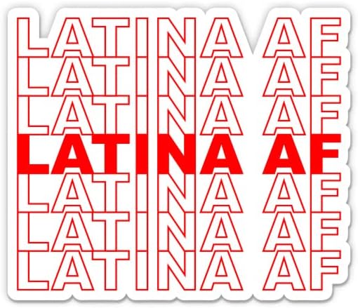 Latina AF Çıkartmaları - 2 Paket 3 Çıkartma-Araba, Telefon, Su Şişesi, Dizüstü Bilgisayar için Su Geçirmez Vinil-Latina Çıkartmaları