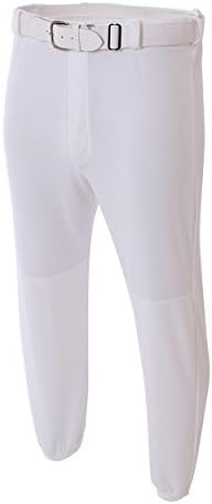 A4 Spor Gençlik Pull-Up Esneklik Beyzbol / Softbol Pantolon-Cepler / Kemer Döngüler (Beyaz, Siyah, Gri / 5 Boyutları)