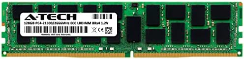 A-Tech 128 GB HP yedek malzemesi 838087-B21 - DDR4 2666 MHz PC4 - 21300 ECC Yük Azaltılmış LRDIMM 288-Pin 8Rx4 1.2 V Tek
