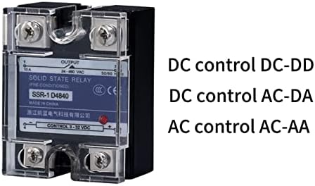 URBERY 10A 25A 40A DA tek fazlı DC kontrol AC ısı emici 220V röle 3-32VDC SSR-10DA 25DA 40DA Plastik kapak katı hal rölesi