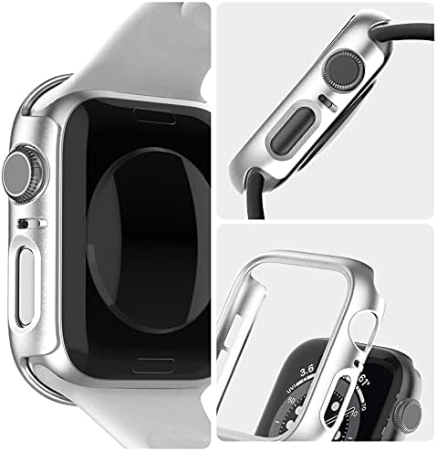 SEPAPKU 6 Paket Mat Kılıf Apple Watch 44mm SE Serisi ile Uyumlu 6/ 5/ 4, iWatch Sert PC Kapak [Ekran Koruyucu Yok] Tampon