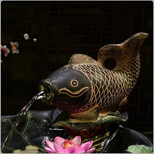 TJLSS Balık Su Manzarası El Sanatları Kapalı Lotus su çeşmesi Bonsai Süsler Oturma Odası Ev Dekorasyon