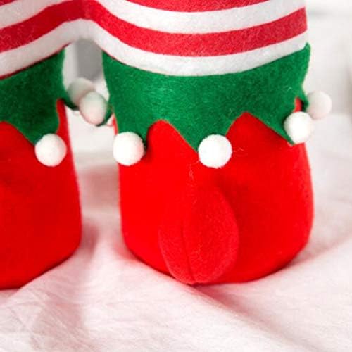 Holibanna Şişe hediye keseleri 2 adet Noel Elf Çizmeler Ayakkabı Şeker Çerez hediye çantası Çuval Çorap Dolgu Noel Partisi