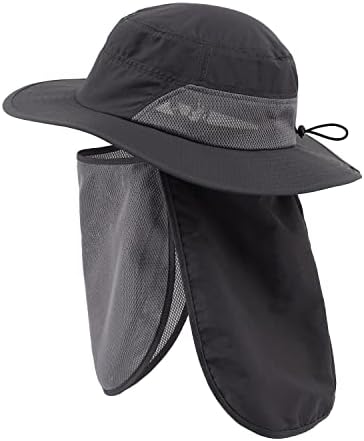 Ev Tercih UPF50 + Erkek güneş şapkası Geniş Ağız balıkçı şapkası Boyun Flep ile yüz kapatma