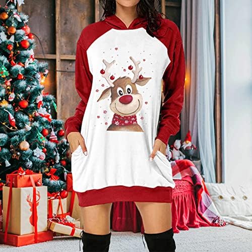 WYTong Noel Elbiseler Kadınlar için Zarif Homecoming Elbise Moda Uzun Kollu Tunik Kokteyl Elbiseleri
