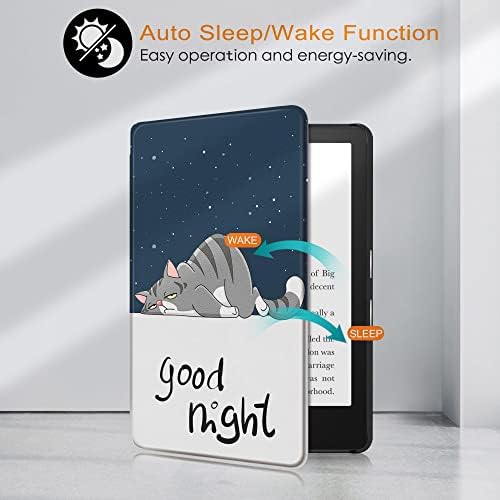 Kindle All-New 10th Generation 2019 ile Uyumlu Kılıf, Otomatik Uyandırma/Uyku Fonksiyonlu ve Manyetik Kapaklı PU Deri Akıllı