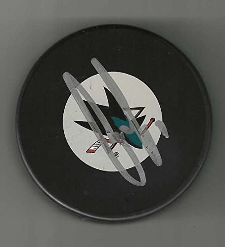 Thomas Greiss İmzalı San Jose Köpekbalıkları Diski-İmzalı NHL Diskleri