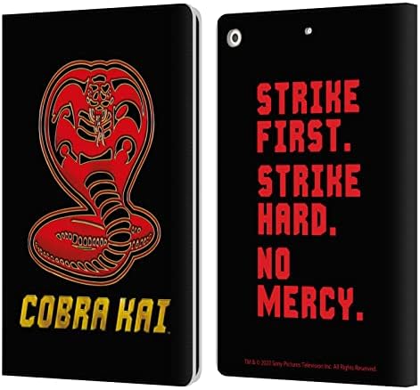 Kafa Çantası Tasarımları Resmi Lisanslı Cobra Kai Altın Logo Sezon 5 Anahtar Sanat Deri Kitap Cüzdan Kılıf Kapak Apple iPad