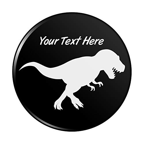 Kişiselleştirilmiş Özel 1 Satır Dinozor Tyrannosaurus Rex Kompakt Cep Çanta El Kozmetik makyaj Aynası
