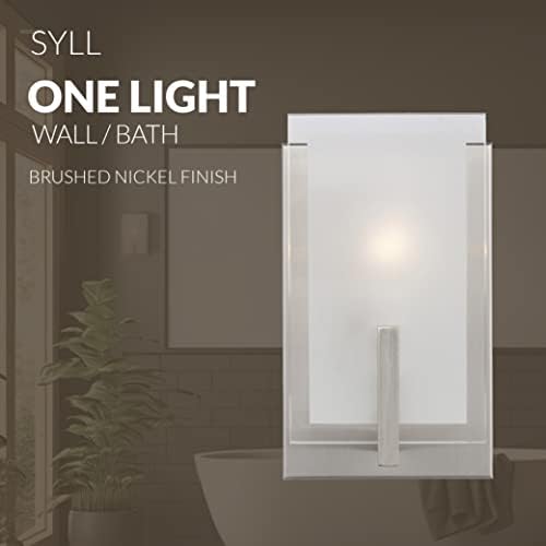 Nesil Aydınlatma 1-ışık Syll Banyo Armatürü Duvar Lambası (Fırçalanmış Nikel) 4130801-962 | Ev Dekorasyonu için Banyo aydınlatma