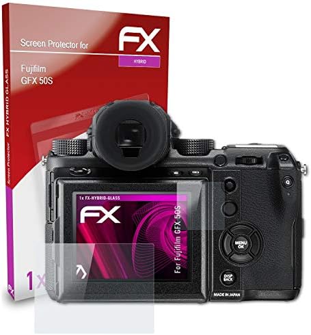 Fujifilm GFX 50S Cam Koruyucu ile Uyumlu atFoliX Plastik Cam Koruyucu Film, Plastikten 9H Hibrit Cam FX Cam Ekran Koruyucu