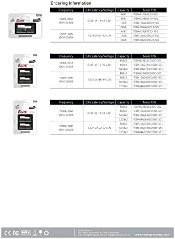 TEAMGROUP Elite DDR4 32 GB Kiti (2x16 GB) 2666 MHz PC4 - 21300 CL19 Tamponsuz ECC Olmayan 1.2 V SODIMM 260-Pin Dizüstü Dizüstü