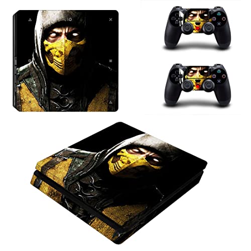Oyun Mortal En Iyi Ninja Kombat PS4 veya PS5 Cilt Sticker PlayStation 4 veya 5 Konsolu ve 2 Kontrolörleri Çıkartması Vinil