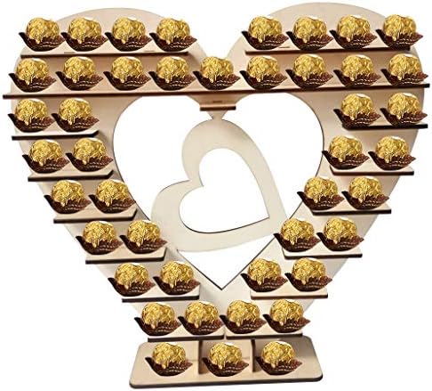 Çikolata Ekran Standı Ferreo Rocher Çikolata Şeker Standı Ahşap Aşk Kalp Ağacı Ekran Düğün Resepsiyon Merkezinde Yıldönümü