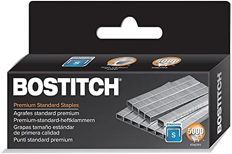 Bostitch, 1901, Premium Standart Zımbalar, 0,25 Bacak, 0,5 Taç, Çelik, 5.000 / Kutu, 1 Kutu Olarak Satılır