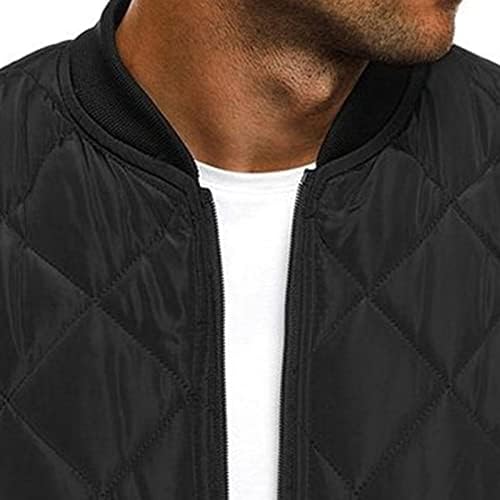 DGKaxıyaHM erkek Dikişli Ekstra Kalın Standı Yaka Pamuk Ceket Kış Katı Sıcak Hırka Dış Giyim Fermuar Up Açık Ön ceket