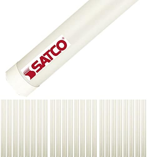 Satco (25 Paket;Parça Numarası S49946; 8 Watt; 2 Ayak LED T8; Orta Bi Pin Tabanı; 3000K; 50000 Ortalama Anma Saati; 1250