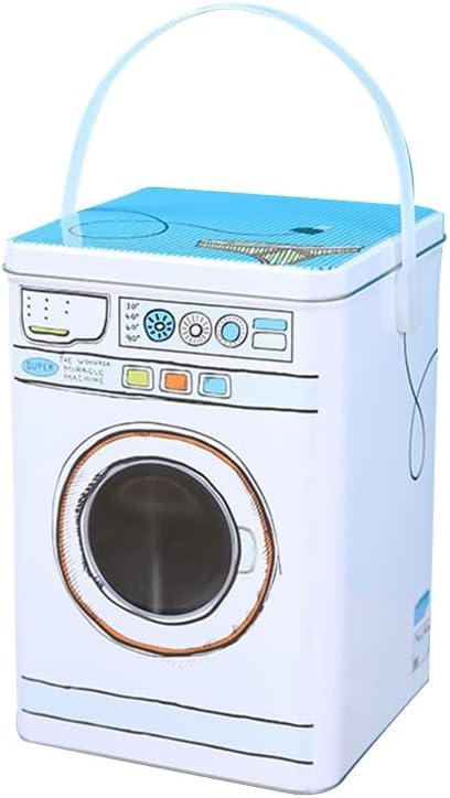 Amdıeu Metal Saklama kapaklı konteyner Çamaşır Eşyalar Tutucu Çamaşır Tozu Teneke Çamaşır Makinesi Şekli Saplı çamaşır tozu