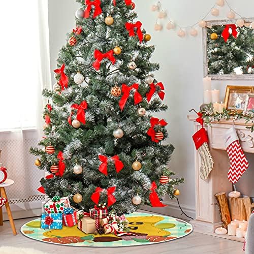Şükran Türkiye Kek Kabak Noel Ağacı Etek 36 inç/48 inç Ev Dekor için Noel Ağacı Etek Mat için Noel Tatil Dekorasyon Rustik