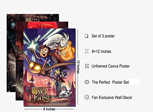 IZUGA Bir Dizi 3 tuval posterler, İblis Posteri Slayer Anime Posteri 3 Parça Set, 8X12 İnç Tuval Baskılar Çerçevesiz 3 Set
