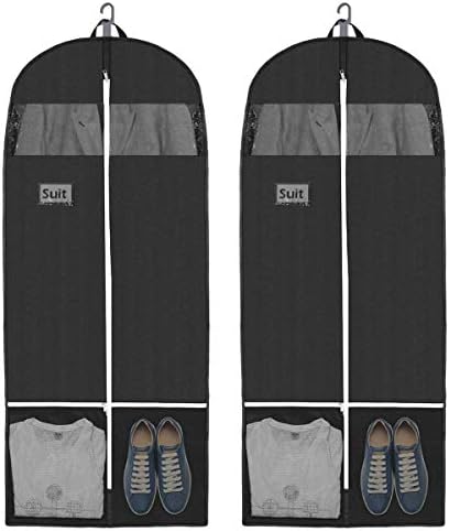 Cabilock Konfeksiyon Çanta Asılı Nefes Köşebent Giysi Kapakları Seyahat Depolama Takım Elbise Çantası Kapak ile Temizle Pencere
