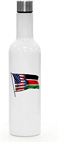 ExpressİtBest 25oz Yalıtımlı Şarap / Su Şişesi-Güney Sudan Bayrağı (Sudan) - Birçok Seçenek