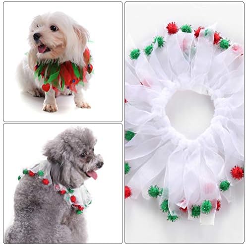 Abaodam 2 Adet Noel Pet Yaka köpek tasmaları Dekoratif parti tatil elbisesi için Kullanılan Noel kutlamak için