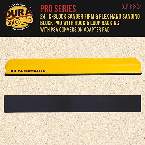 Dura-Altın Pro Serisi 24 K-Blok Zımpara Firma ve Flex XL Longboard El Zımpara Blok ve PSA Adaptörü Pad & 3000 Grit Yeşil