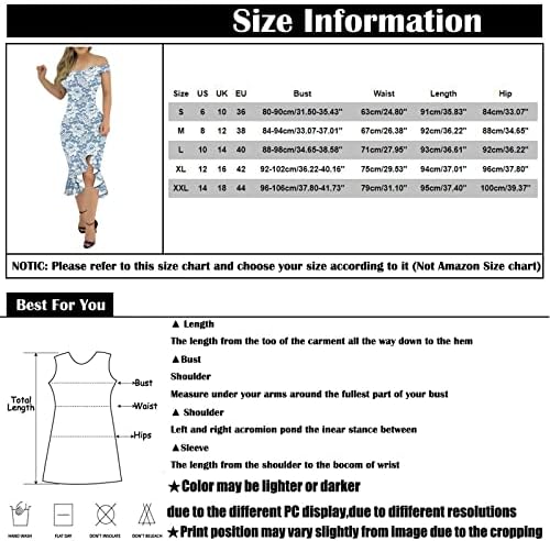 Artı Boyutu Elbiseler Kadınlar için, Bayanlar Kapalı Omuz Fırfır Etek Kokteyl Elbise Zarif Midi Abiye