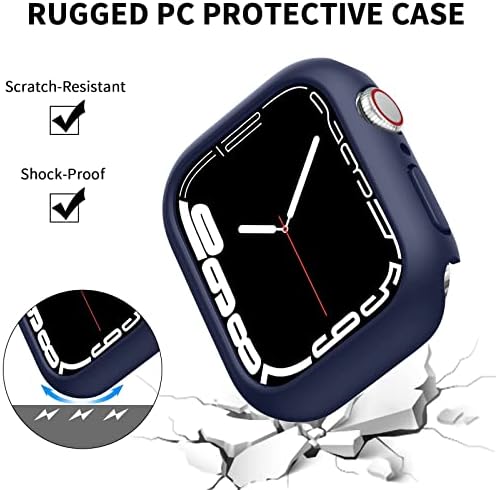 (6 Paket) GEAK Apple Watch 7 Kılıf 41mm ile Uyumlu, Sert PC Tampon Koruyucu Çerçeve iWatch Serisi 7 Aksesuarları için Uyumlu,