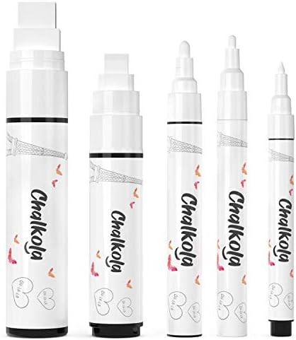 Chalkola İşaretleyiciler Paketi - 8 Neon 15mm + 5 Beyaz + 60 Kuru silinebilir kalem