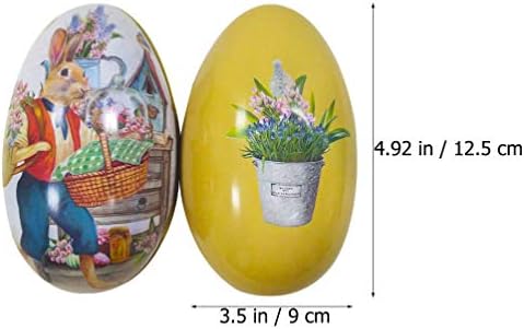 PRETYZOOM 12 Adet Paskalya Yumurtası Teneke Kutu Doldurulabilir Yumurta Kabuğu Dekoratif şeker kutusu Vintage Parti Dekorları