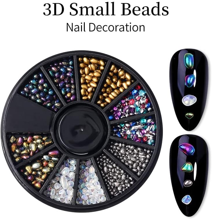 Sevgililer Günü Karışık Renk Nail Art Rhinestone Seti Parlak Kristaller Tırnak Glitter Boncuk 3D Nail Art Süslemeleri Tırnak
