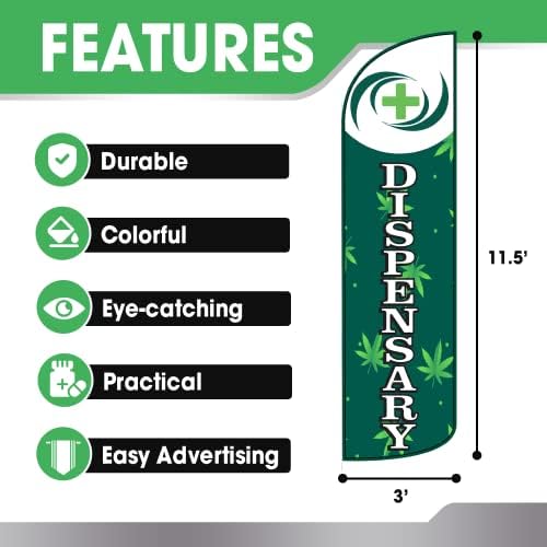 OnPoint Ürünleri Dispanser Süper Bayrak İşareti Komple Hibrid Bayrak direği seti / 3 Paket / Reklam Bayrakları / Tüy Bayrağı