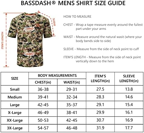 BASSDASH erkek Avcılık Güneş Gömlek UPF 50 Hafif Camo Performans Uzun Kollu Streç Balıkçılık Yürüyüş Taktik Tees