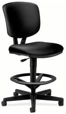 TATLIM, Siyah Volt Deri ofis koltuğu Oturmak için Oturma, Ayak Halkası, 250lb Maksimum Ağırlık için Tekerlekler İle Bilgisayar