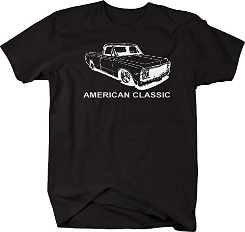 Amerikan Klasik Kas Araba C10 Fleetside 1967-72 kamyonet T Shirt Erkekler için