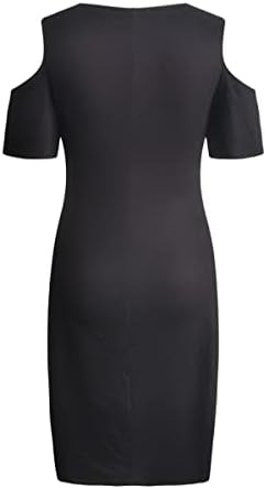 Nxxyeel kadınlar için açık omuzlu elbise Kısa Kollu Henley V Yaka Çiçek Baskılı Casual Slim Gömme Diz Boyu Elbiseler