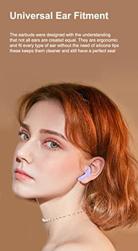 Acuvar Kulak İçi Kablosuz Bluetooth 5 Kulaklık, Mikrofonlu Kulaklıklar IPX5 Su Geçirmez Akıllı Telefonlar Android iOS için