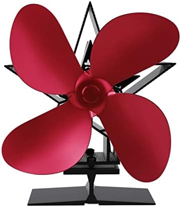 GaYouny Termal Güç Şömine Fan İsı Powered odun sobası Fan ahşap kütük Brülör Şömine Eko Dört Yapraklı Fanlar Güzellik (Renk: