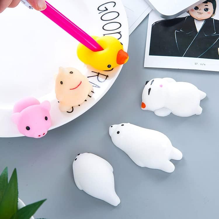 PANSUCA Mochi Squishy Oyuncaklar, 20 Pcs Kawaii Squishies Oyuncaklar Çocuklar için, Mini Stres Rahatlatıcı Anksiyete Hayvan