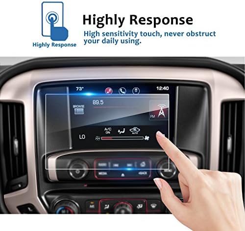 Araba Navigasyon Ekran Koruyucu için -2019 2020 2021 GMC Sierra 1500 2500HD 3500HD 8 İnç IntelliLink,Temperli Cam 9H
