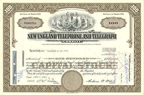 New England Telefon ve Telgraf A. Ş. - Stok Sertifikası