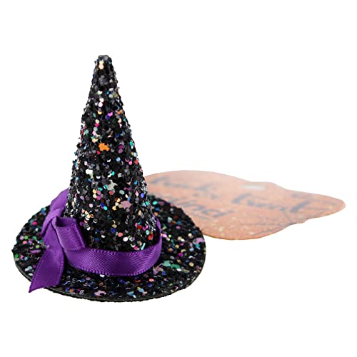 Scunci hile veya tedavi Glitter Cadı Şapkası saç tokası, 1 parça
