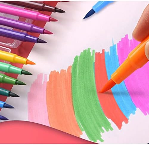 LUKEO 36-48 Renkler Yıkanabilir Suluboya Sanat İşaretleyiciler Fırça dergiler için kalem Kalemler Boyama Malzemeleri Su renkli