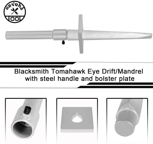 Demirci Tomahawk Göz Kayması / Çelik saplı ve destek plakalı Mandrel